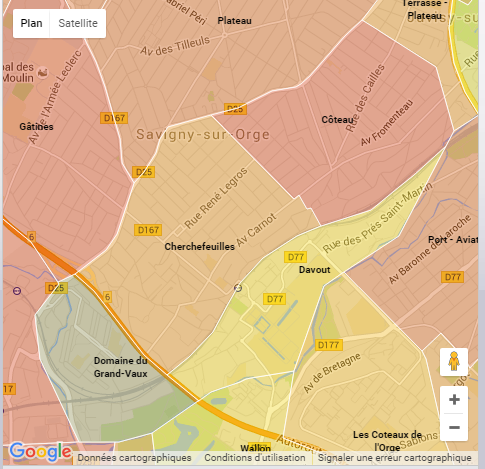 plan des quartiers de SAVIGNY-SUR-ORGE plan des quartiers de SAVIGNY-SUR-ORGE