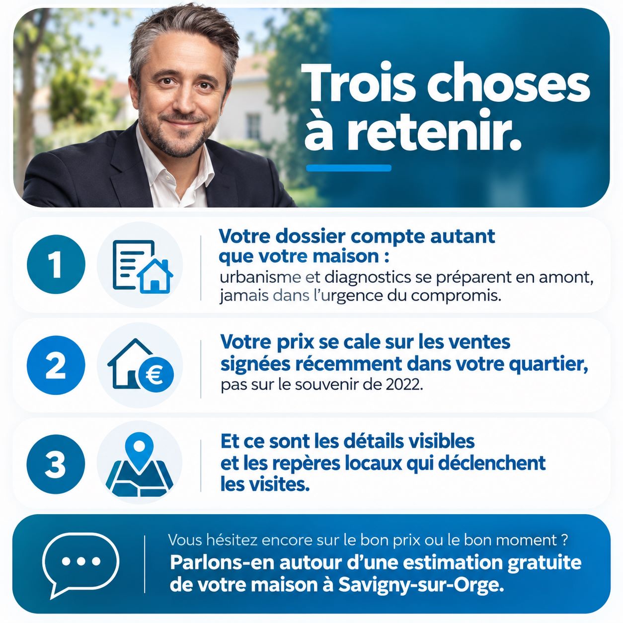 Infographie : les étapes pour vendre sa maison à Savigny-sur-Orge